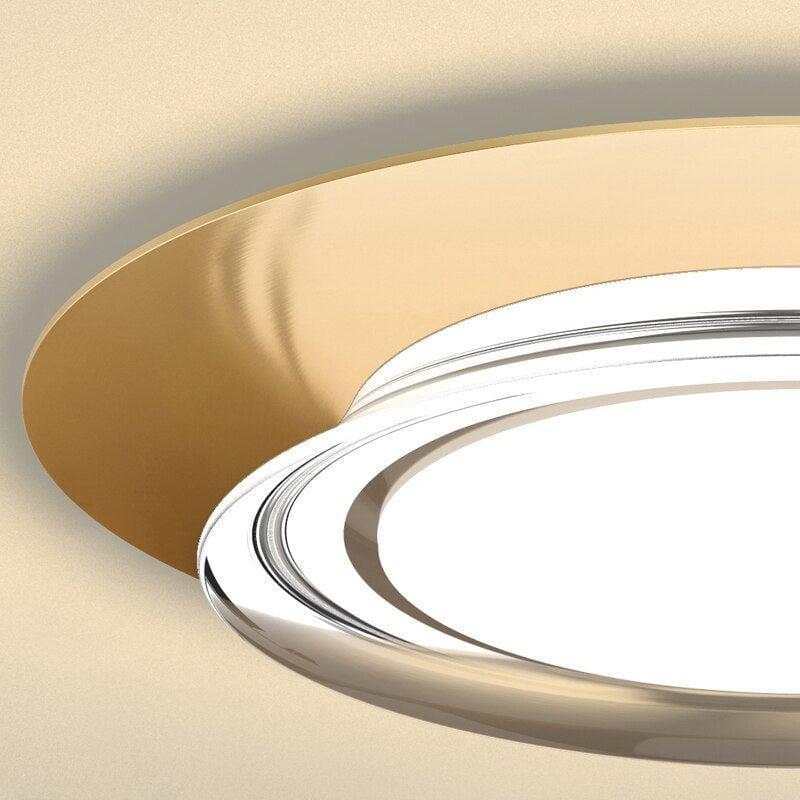 Plafonnier Rond | Étoile Radieuse - Designix Plafonnier Or | Plafonnier Rond Blanc Chaud