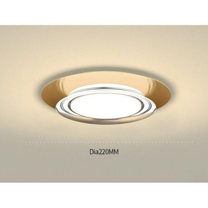 Plafonnier Rond | Étoile Radieuse - Designix Plafonnier Or | Plafonnier Rond Blanc Chaud