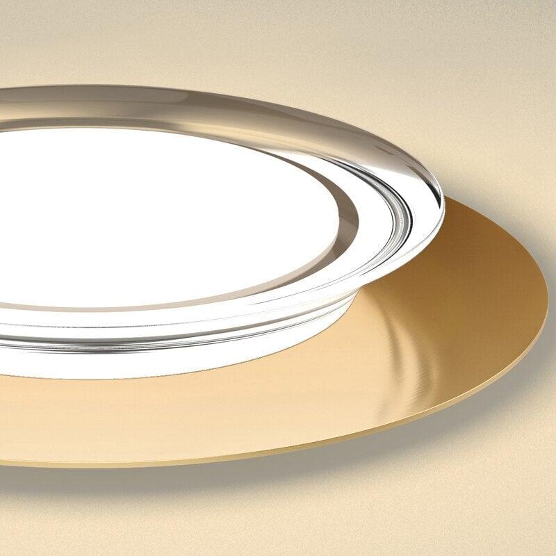 Plafonnier Rond | Étoile Radieuse - Designix Plafonnier Or | Plafonnier Rond Blanc Chaud