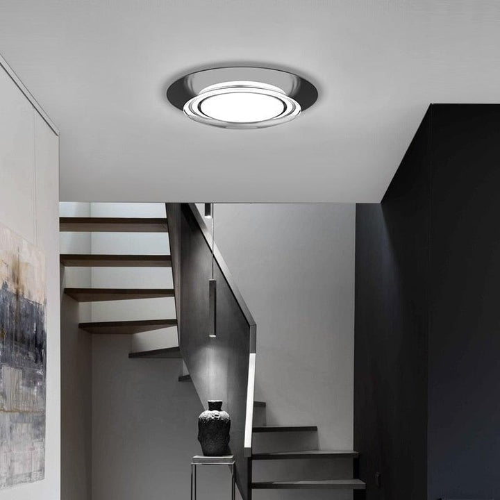 Plafonnier Rond | Étoile Radieuse - Designix Plafonnier Or | Plafonnier Rond Blanc Chaud