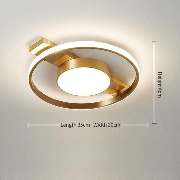 Plafonnier Rond | Halo Sculpt - Designix Plafonnier Avec lumière central | 35cm