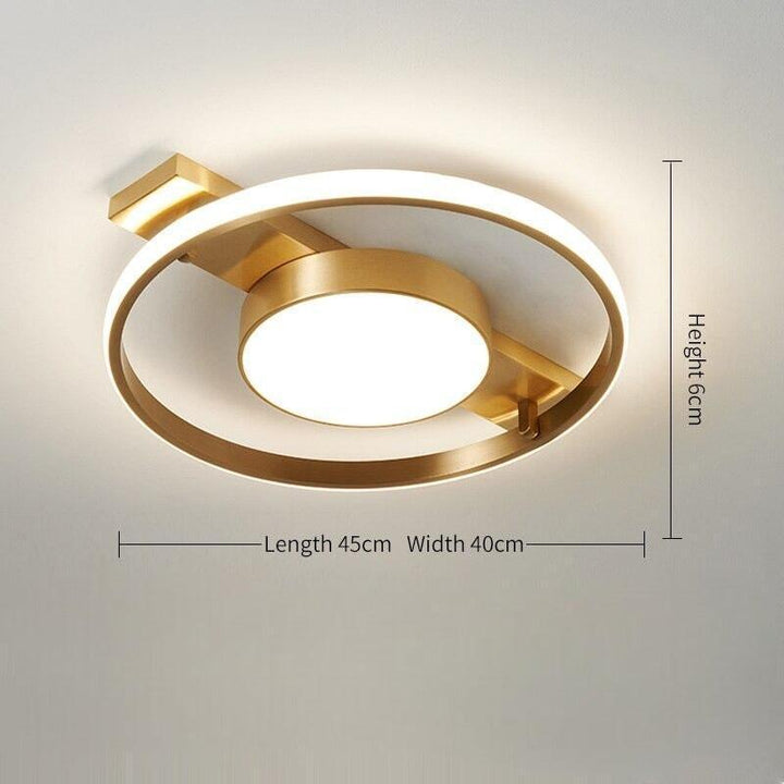 Plafonnier Rond | Halo Sculpt - Designix Plafonnier Avec lumière central | 45cm