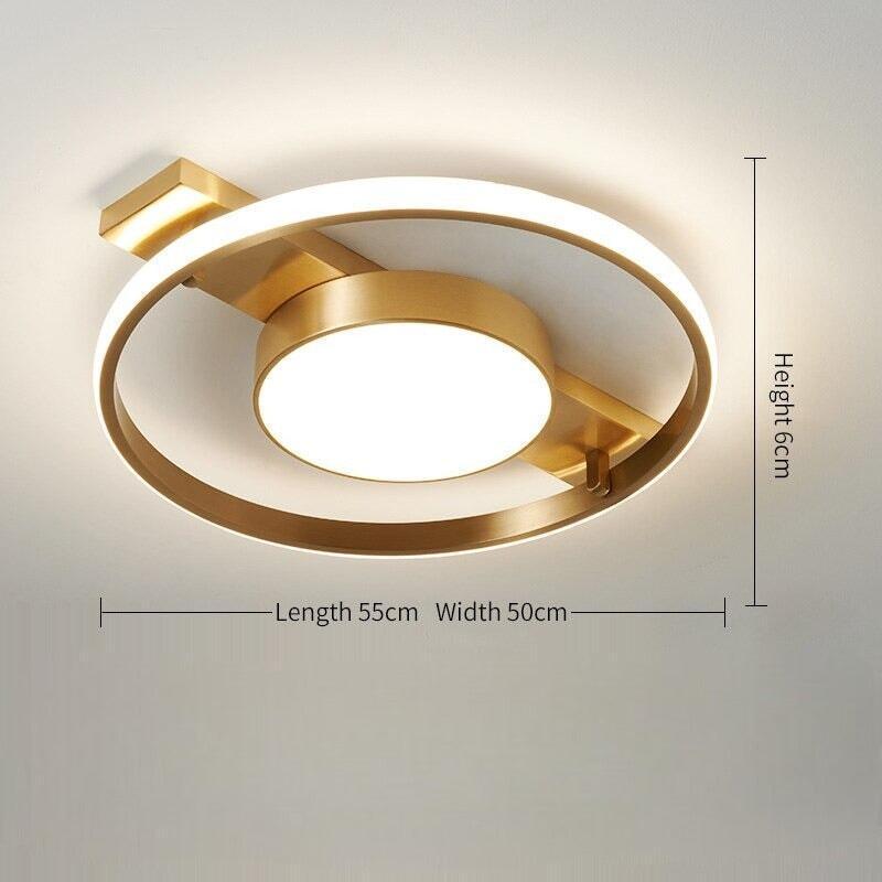 Plafonnier Rond | Halo Sculpt - Designix Plafonnier Avec lumière central | 55cm
