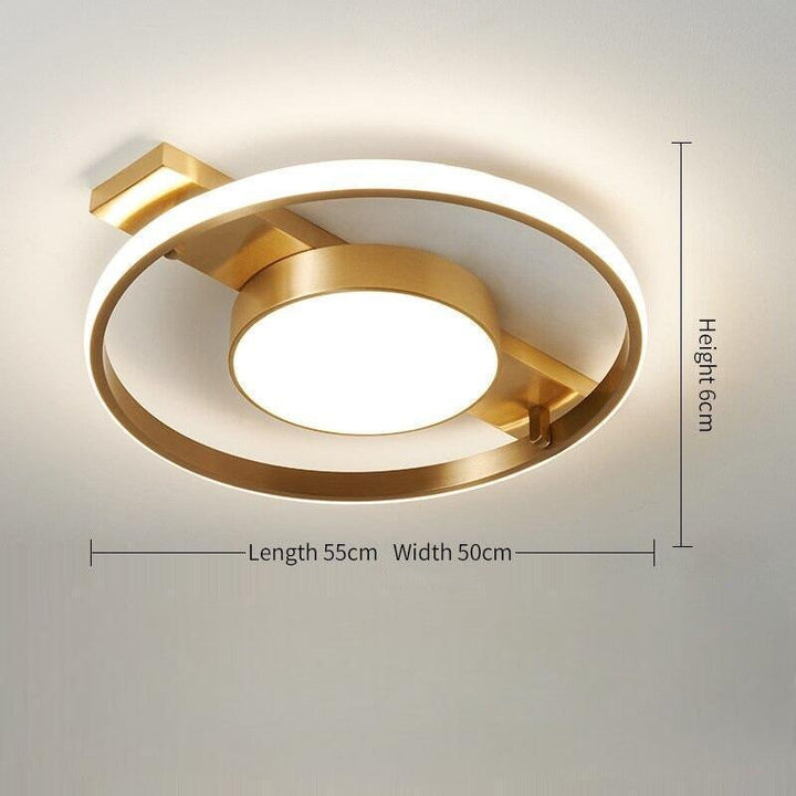 Plafonnier Rond | Halo Sculpt - Designix Plafonnier Avec lumière central | 55cm
