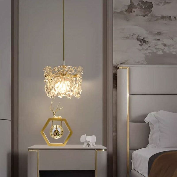Plafonnier Suspendu LED | Cristal Élégance