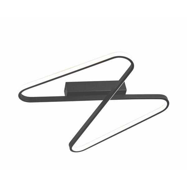 Plafonnier ZAMBELIS 38W DESIGN Noir Sable