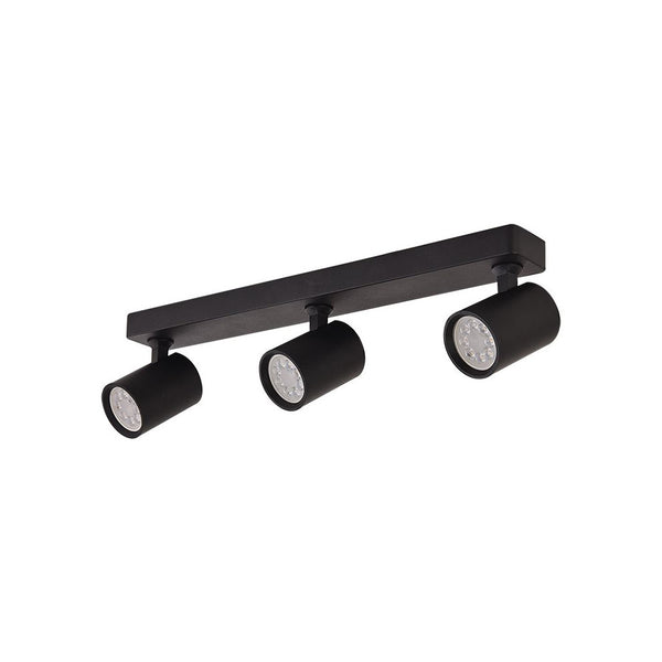 Plafonnier ZAMBELIS  3xGU10 DESIGN Noir Mat Sans Source S106