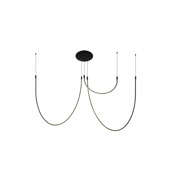 Plafonnier ZAMBELIS 46W Dimmable DESIGN Noir Mat 23051