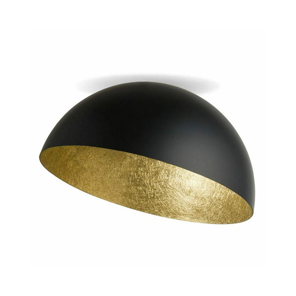 Plafonnier ZAMBELIS D500 E27 DESIGN Noir Mat et Dore 23257