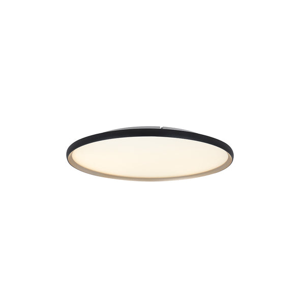 Plafonnier ZAMBELIS D600 42W CCT Dimmable DESIGN Noir Mat et Or 25189