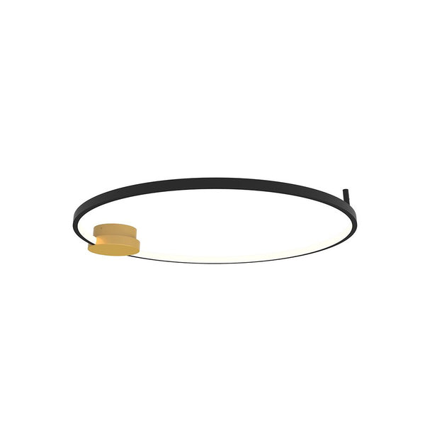 Plafonnier ZAMBELIS D800 32W Dimmable DESIGN Noir Mat et Dore 23099