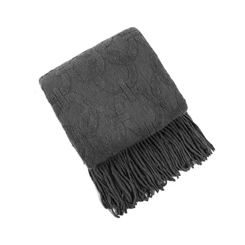 Plaid Chaud et Doux | Chaleur Texturée - Designix Plaid Gris Foncer 127x180cm