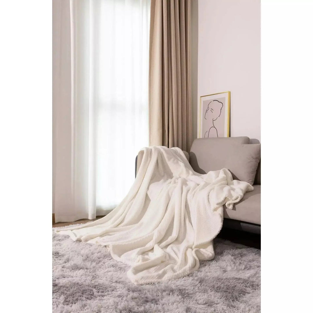 Plaid Chaud et Doux Grande Taille | Cocooning Deluxe - Designix Plaid Blanc 70x100cm