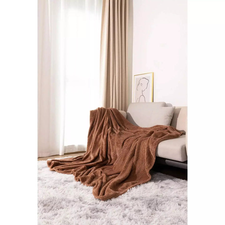 Plaid Chaud et Doux Grande Taille | Cocooning Deluxe - Designix Plaid Café 70x100cm