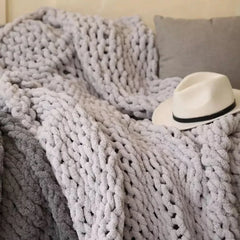 Plaid Laine Grosse Maille | Chaleur Cocooning