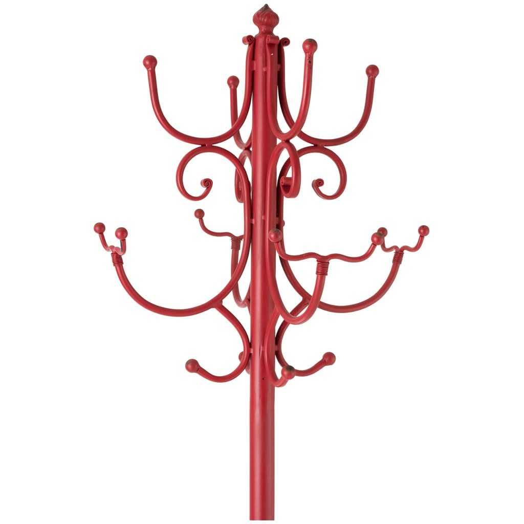 Porte-Manteau Métal Rouge Moderne