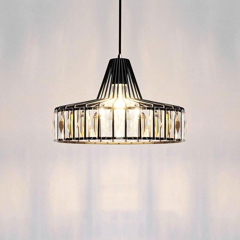 Suspension design LED en verre crystal avec formes géométriques style Hang | Designix - Luminaire - https://designix.fr