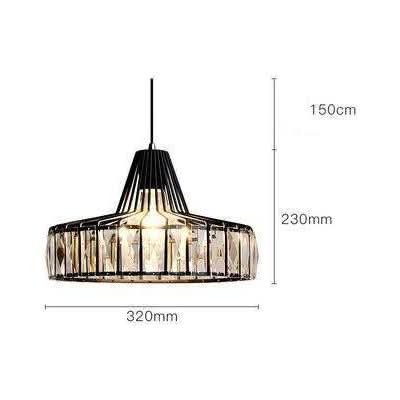 Suspension design LED en verre crystal avec formes géométriques style Hang | Designix - Luminaire B - 1 lampe - https://designix.fr