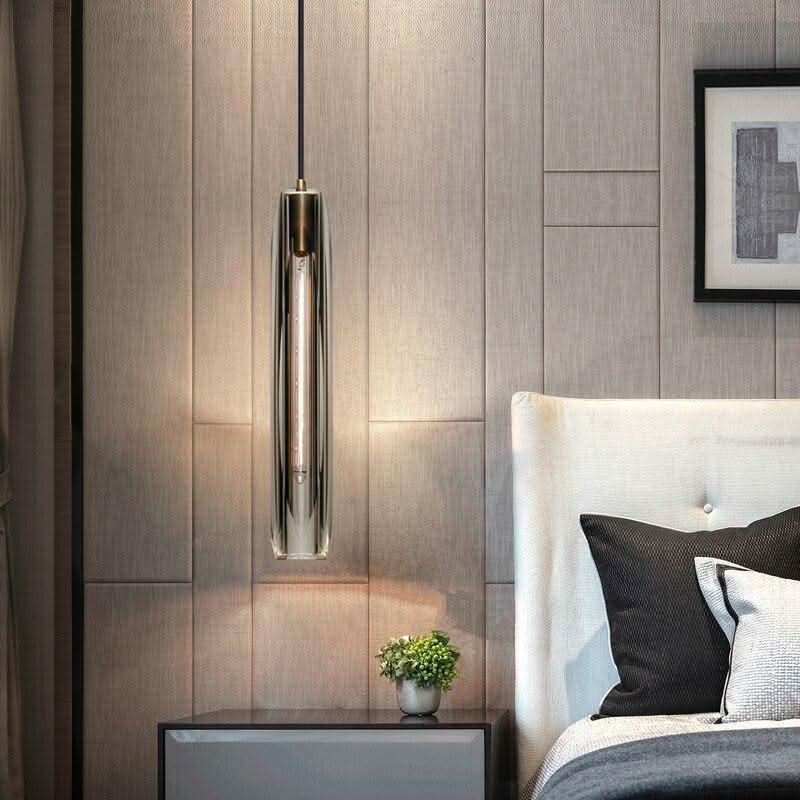 Suspension design à LED en forme de cristal allongé et verre de couleur Lofty | Designix - Luminaire - https://designix.fr