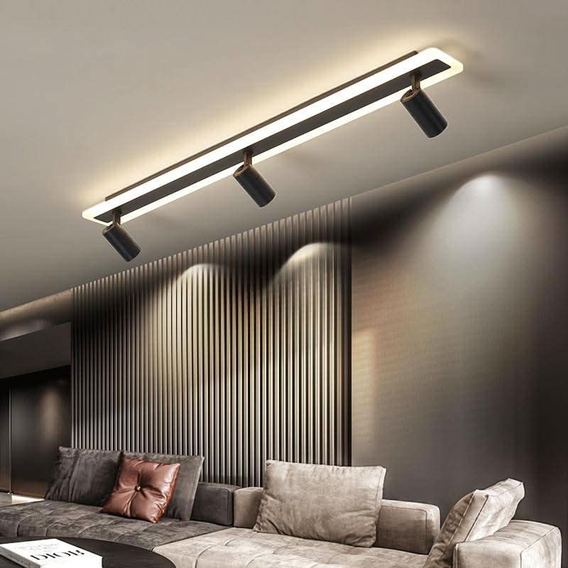Plafonnier design moderne LED en métal noir avec plusieurs spots lumineux | Designix - Luminaire - https://designix.fr