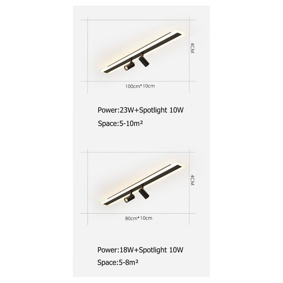 Plafonnier design moderne LED en métal noir avec plusieurs spots lumineux | Designix - Luminaire - https://designix.fr