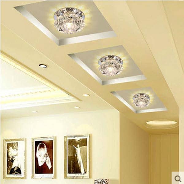 Plafonnier LED en cristal et mirroir | Designix - Luminaire - https://designix.fr