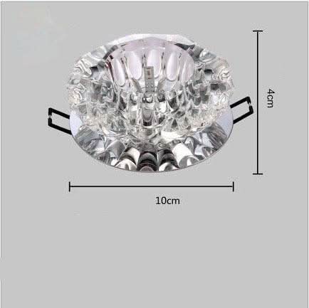 Plafonnier LED en cristal et mirroir | Designix - Luminaire - https://designix.fr