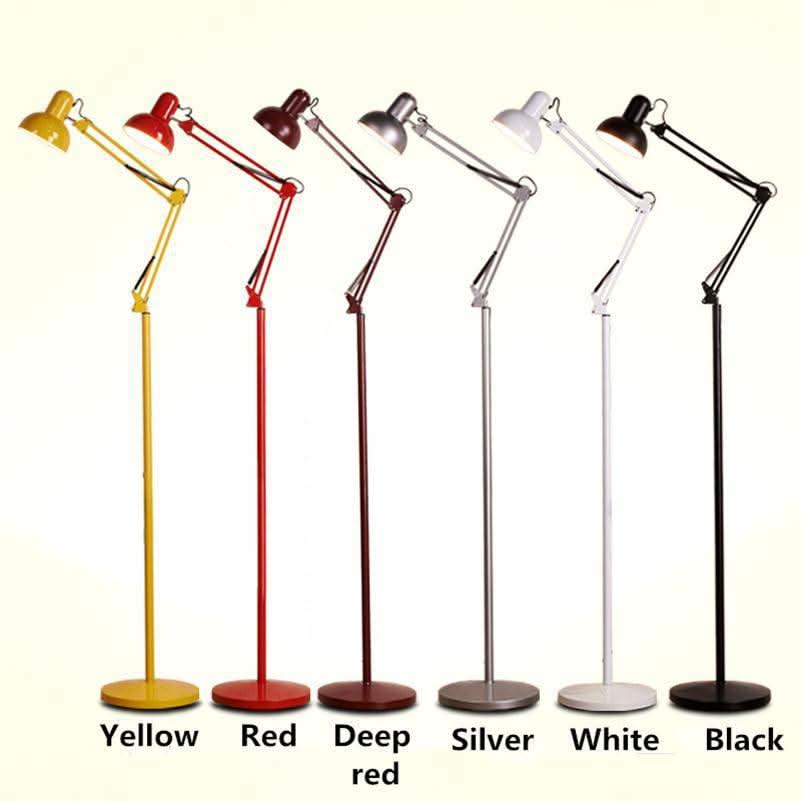 Lampadaire sur pied avec bras articulé couleurs | Designix - Luminaire - https://designix.fr