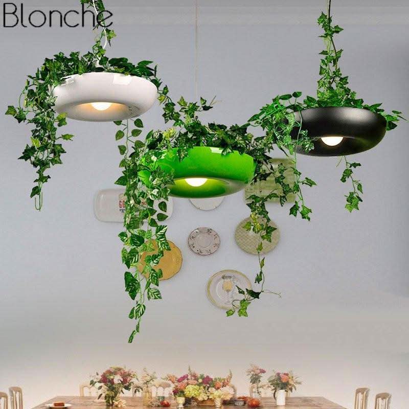 Suspension moderne arrondie pour plante Pot | Designix - Luminaire - https://designix.fr