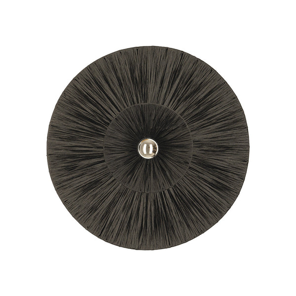 Applique Murale ZAMBELIS D500 E27 DESIGN Rotin Noir Sans Source 25333
