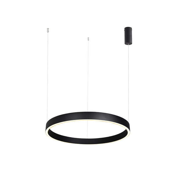 Suspension ZAMBELIS D600 59W Dimmable Direct/Indirect DESIGN Noir Sable 25365