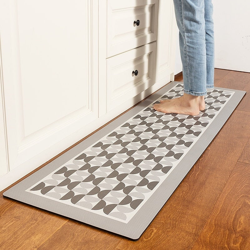 PVC Non-Slip Kitchen Mats LaundryRoom Entry Rugs Washable Waterproof And Oil-proof Modern For Kitchen Decorative Carpets | Designix - 0    - https://designix.fr/
