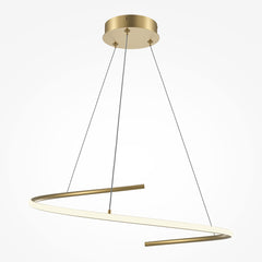 Curve Suspension luminaire doré