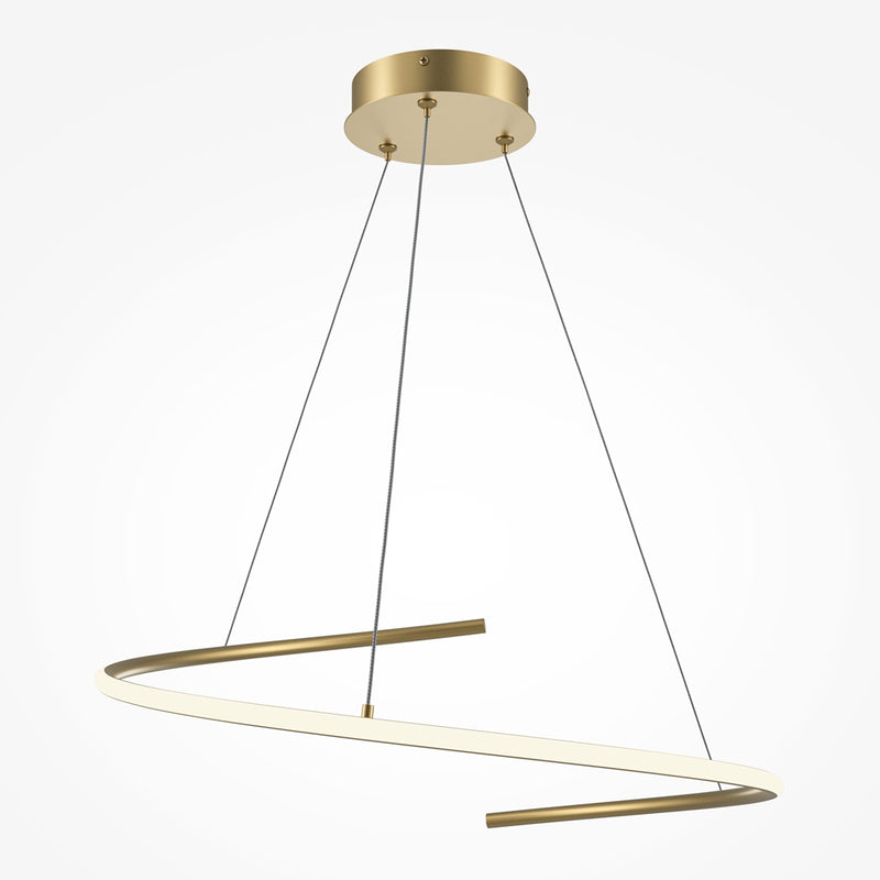 Curve Suspension luminaire doré