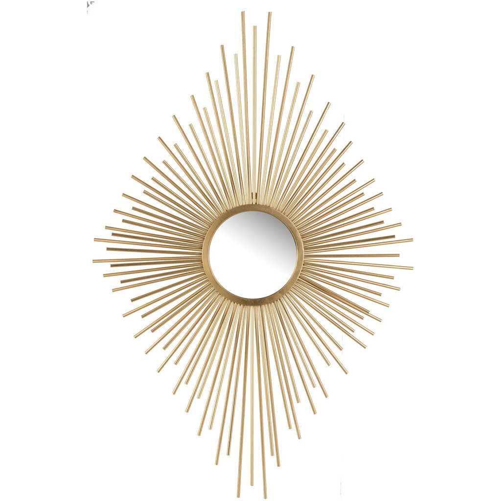 Rayon Miroir Métal Verre Doré - Designix