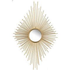 Rayon Miroir Métal Verre Doré