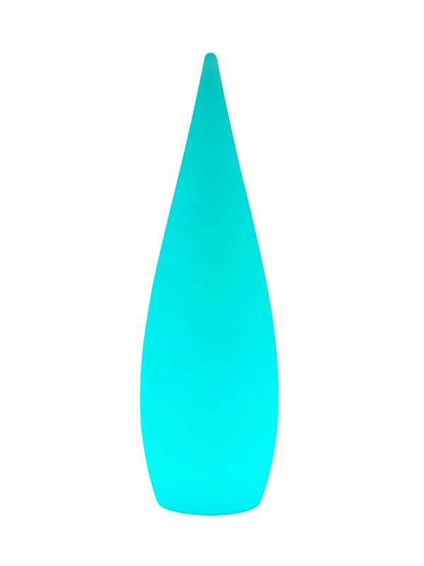 Lampe extérieure Palmas blanche, H 120 cm