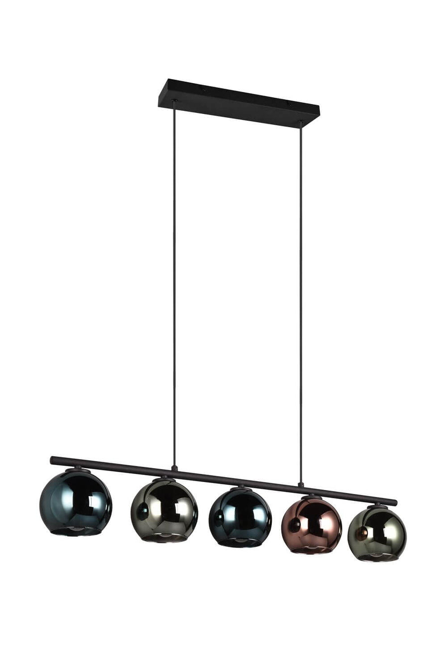 Suspension Sheldon 5 lumières multicolore