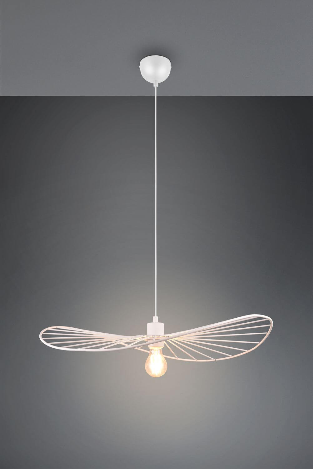 Suspension Chapeau blanche mat