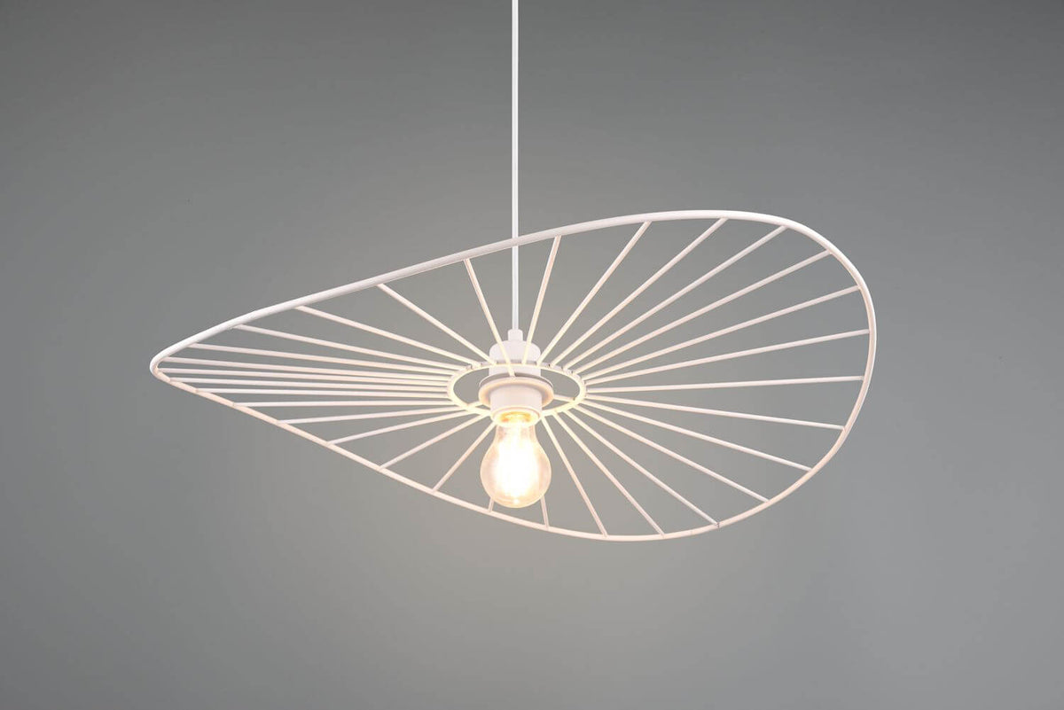 Suspension Chapeau blanche mat