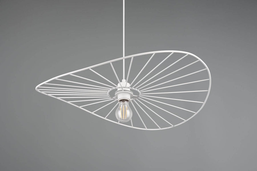 Suspension Chapeau blanche mat