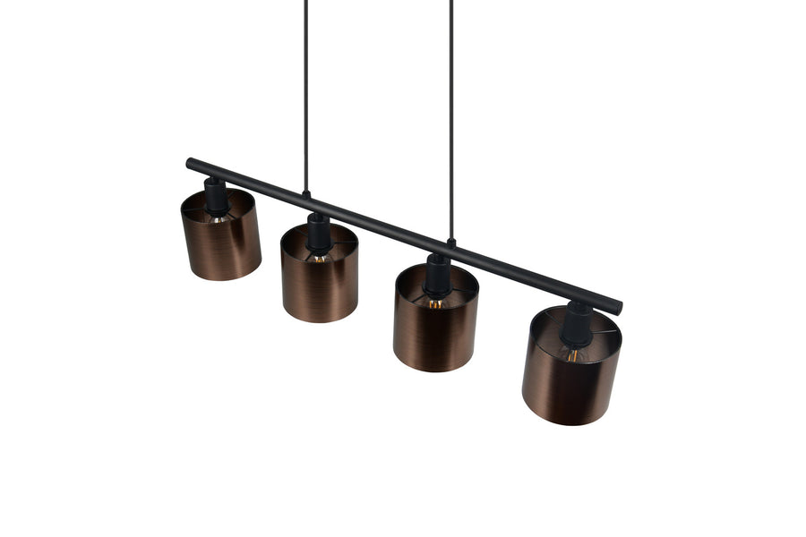 Suspension Jason 4 lumières bronze