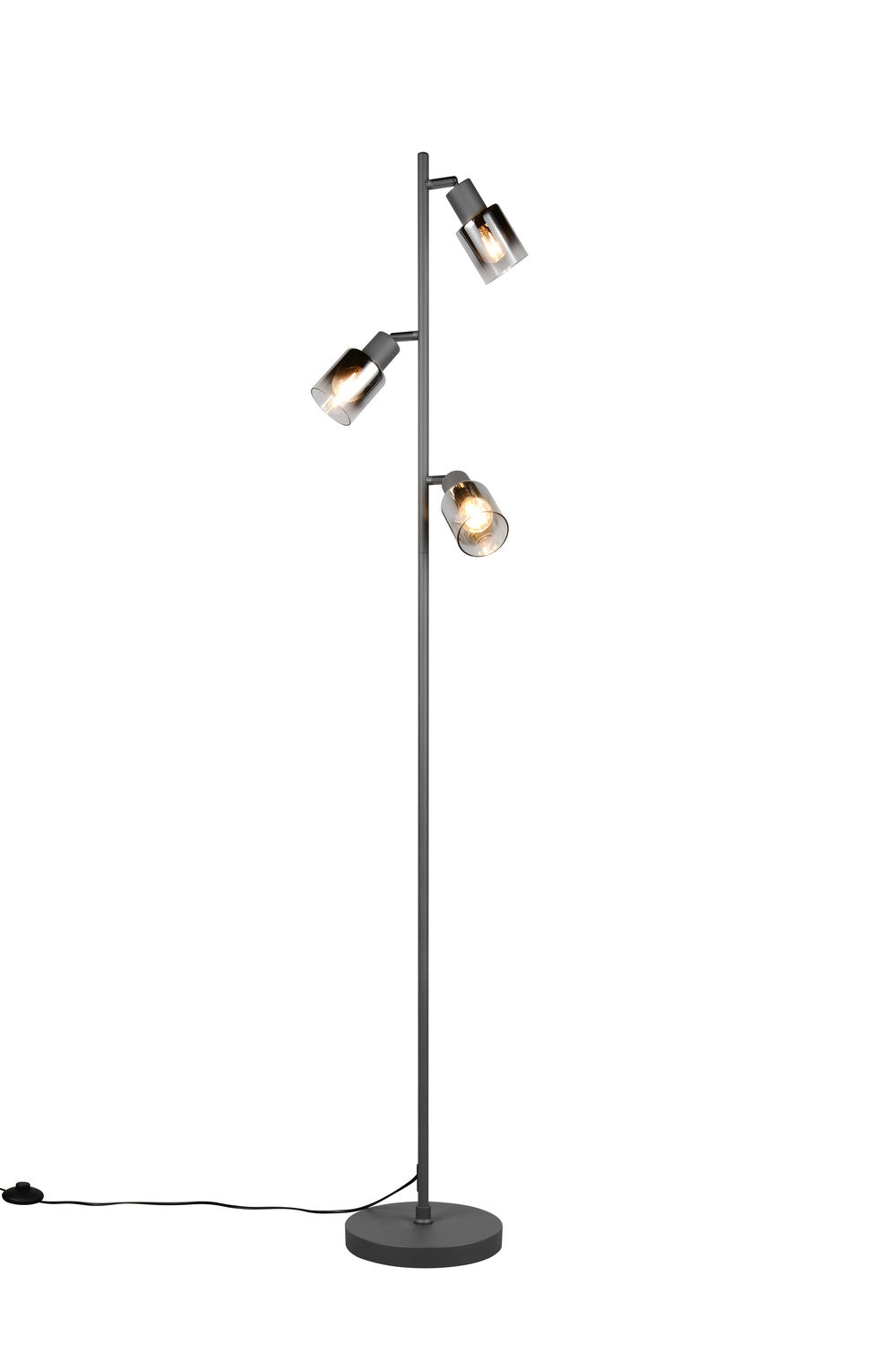 Lampadaire Cadiz 3 lumières noir mat