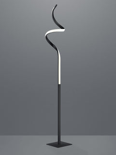 Lampadaire Course noir mat