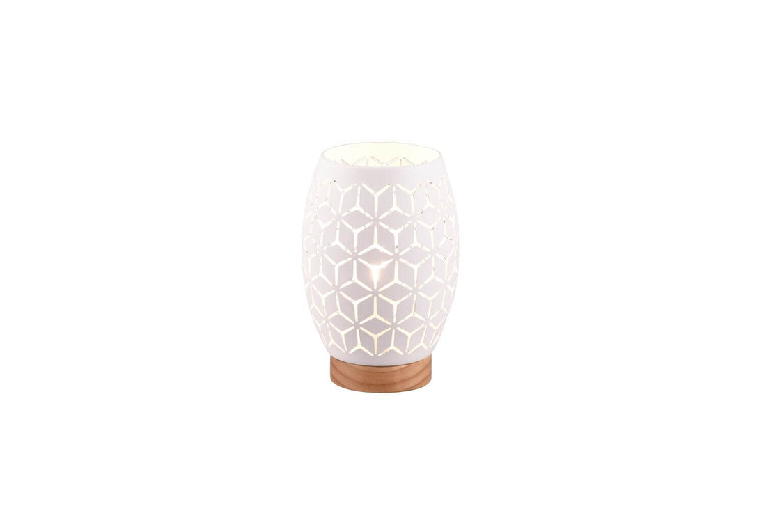 Lampe à poser Bidar blanche mat