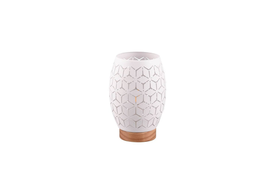 Lampe à poser Bidar blanche mat