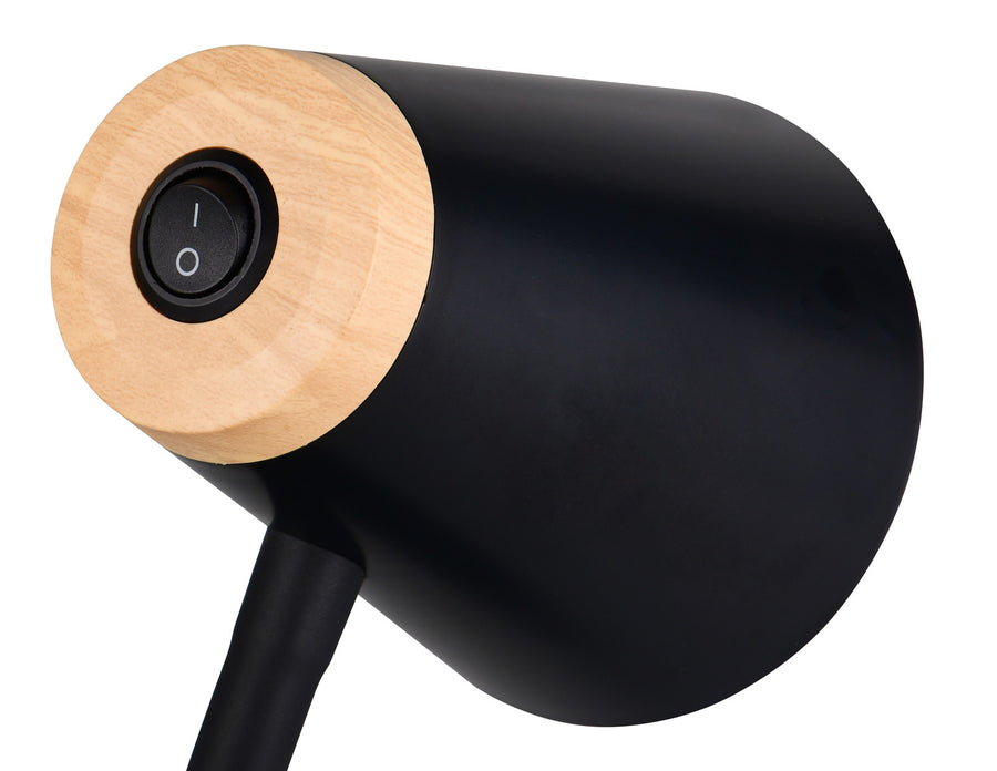 Lampe à poser Pongo noire, H 36 cm