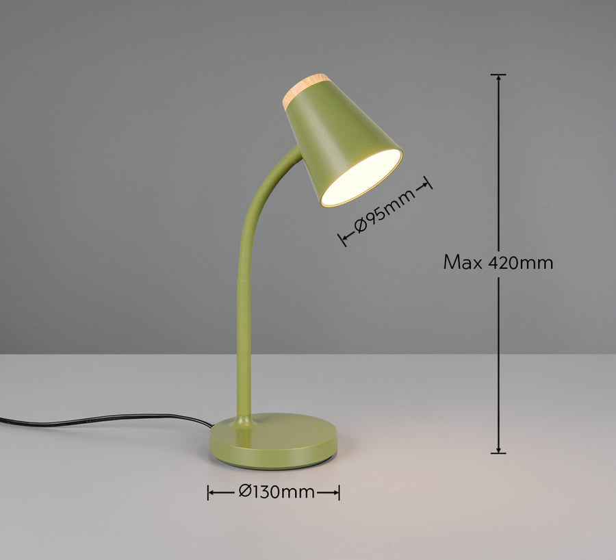 Lampe à poser Pongo verte