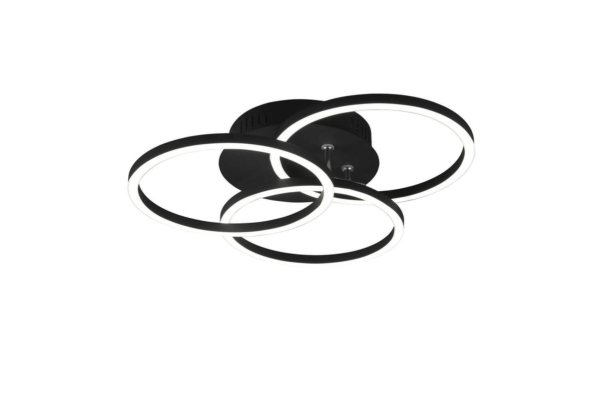 Plafonnier Circle noir mat