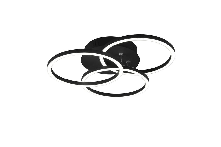 Plafonnier Circle noir mat